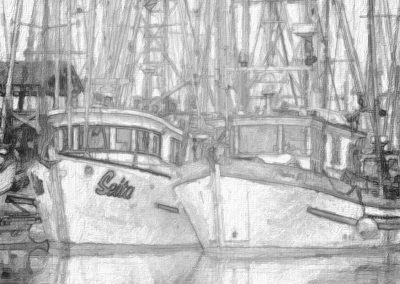 fishing boat sketch